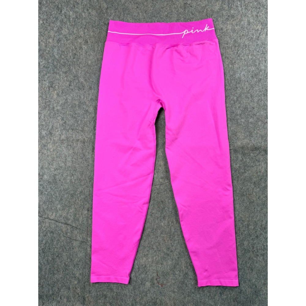 Pink Active Victoria's Secret Seamless Leggings Hot Pink‎ High Waist XXL Womens